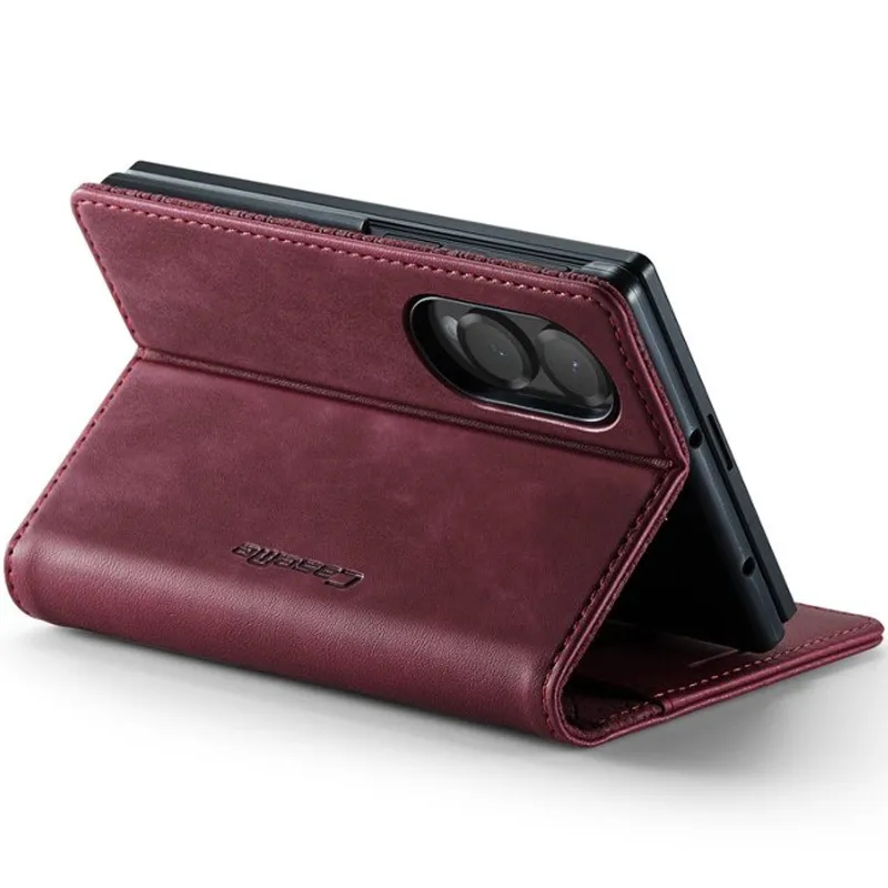 Шкіряний чохол-книжка CaseMe Velvet Matte для Samsung Galaxy Z Fold8 – Red. Фото 5 з 6