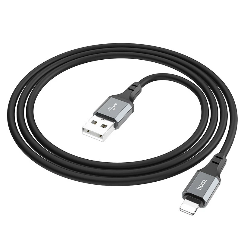Дата кабель Hoco X86 Spear USB to Lightning (1m) – Black. Фото 3 з 4