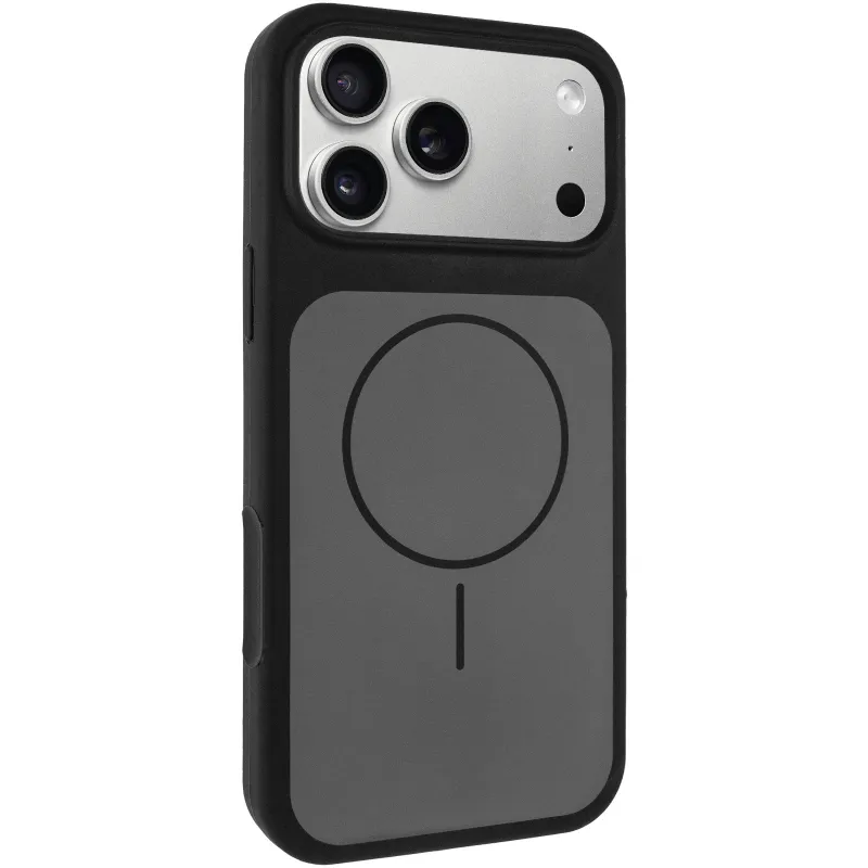 Чохол Silk Duo Color (AA) NO LOGO with Magnetic Fit для Apple iPhone 18 Pro Max – Black. Фото 1 з 6