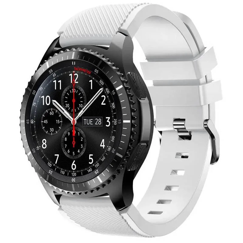 Силиконовый ремешок Silicone Band для Xiaomi Amazfit/Samsung 22 mm – White. Фото 2 из 4