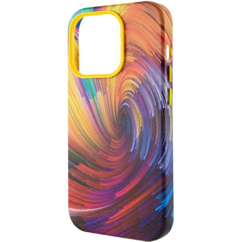 Шкіряний чохол Colour Splash with MagSafe на Apple iPhone 13 Pro Max (6.7") – Orange / Red. Фото 5 з 8