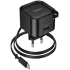 МЗП Hoco C154A Changer With Retractable Cable Type-C PD20W+QC3.0 (1USB-C) – Black. Фото 6 з 6