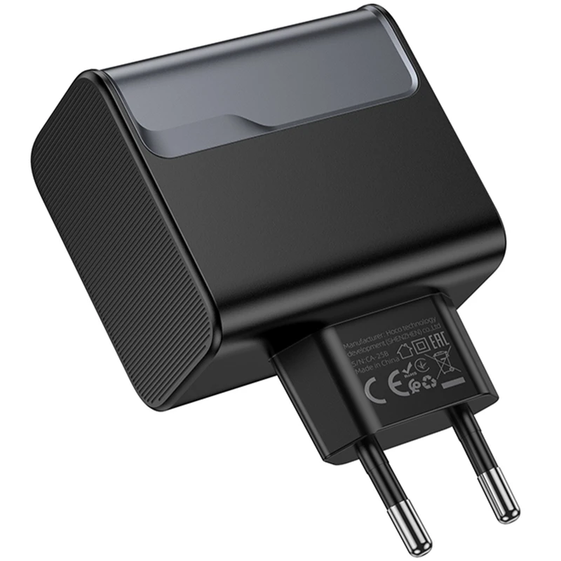 МЗП Hoco CS75A Star Speed PD70W+QC3.0 (1USB-A/2C) – Midnight black. Фото 3 з 6
