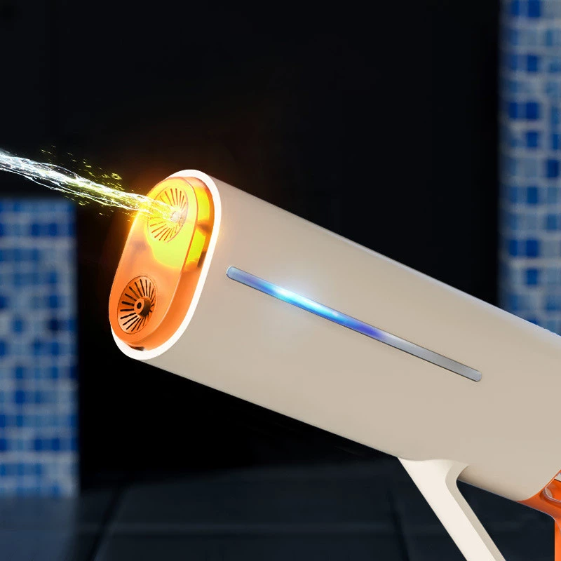 Водный аккумуляторный автомат Water Gun 185-66 (400ml) with lithium battery – White / Orange. Фото 2 из 5