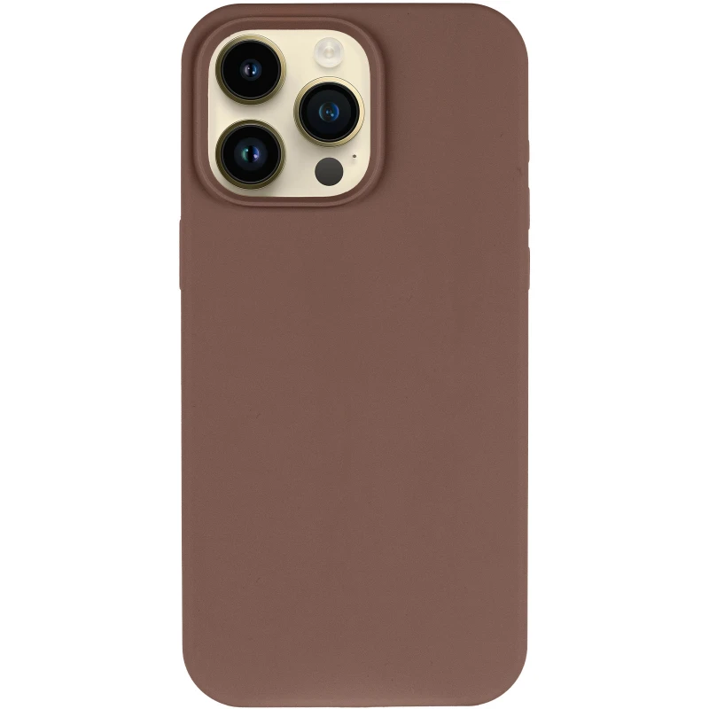 Чохол з закритим низом Silicone Case на Apple iPhone 13 Pro (6.1") – Коричневий / Brown. Фото 3 з 6