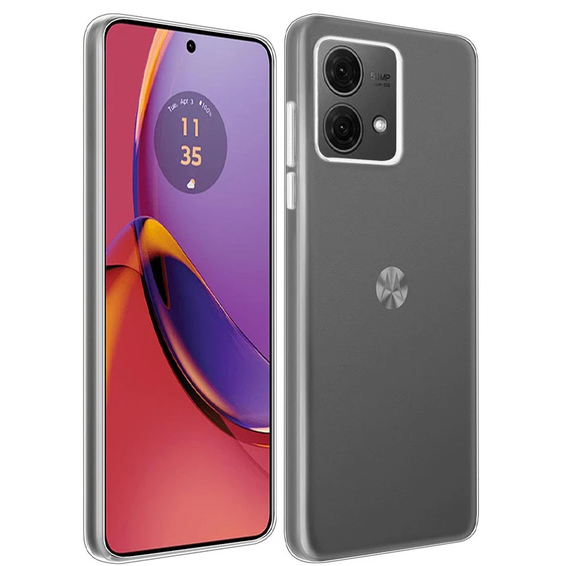 Ультратонкий силіконовий чохол 1мм на Motorola Moto G84 – Безбарвний (прозорий). Фото 1 з 3