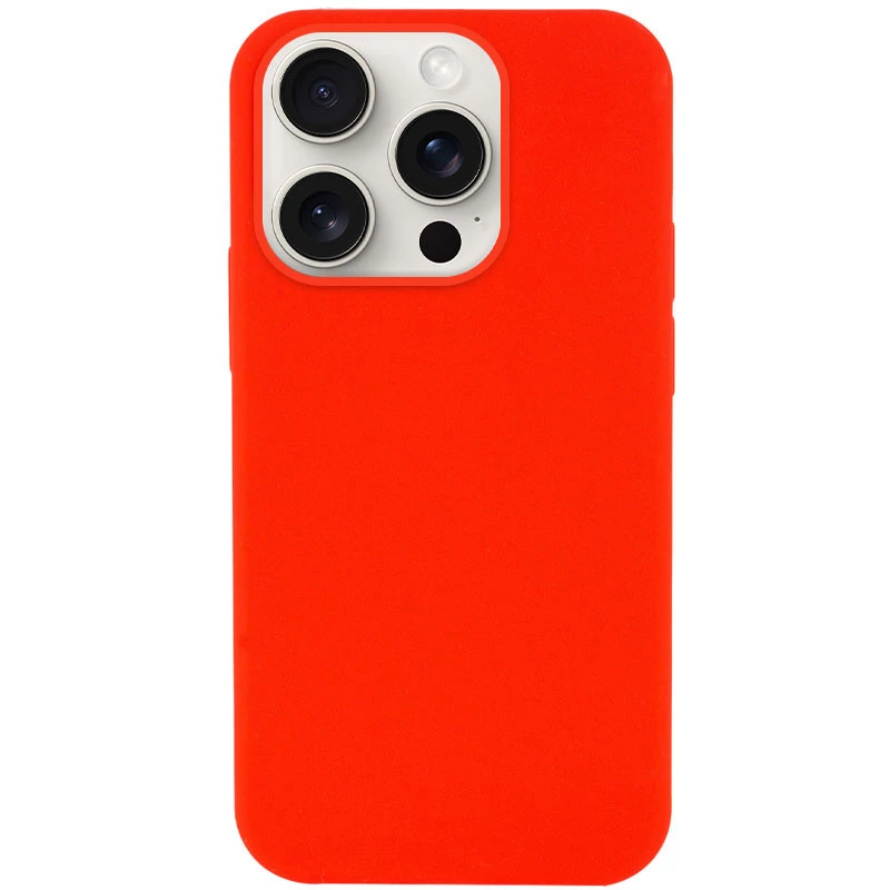 Чехол с закрытым низом Silicone Case для Apple iPhone 16 Pro Max – Красный / Red. Фото 2 из 8