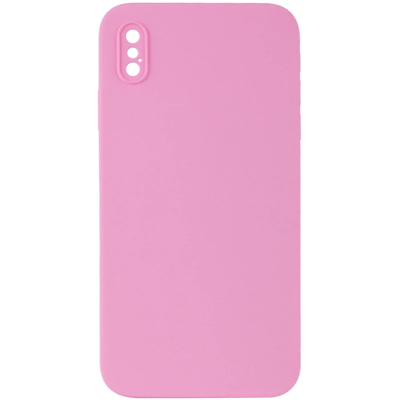 Чехол Silicone Case Square L с защитой камеры для Apple iPhone XS Max (6.5") – Розовый / Light pink. Фото 1 из 2