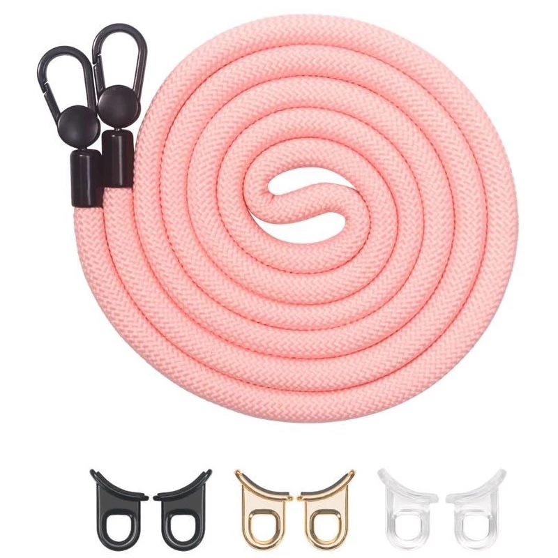 Прозрачный силиконовый чехол с ремешком для Apple iPhone 14 Pro (6.1") – Light Pink. Фото 4 из 12