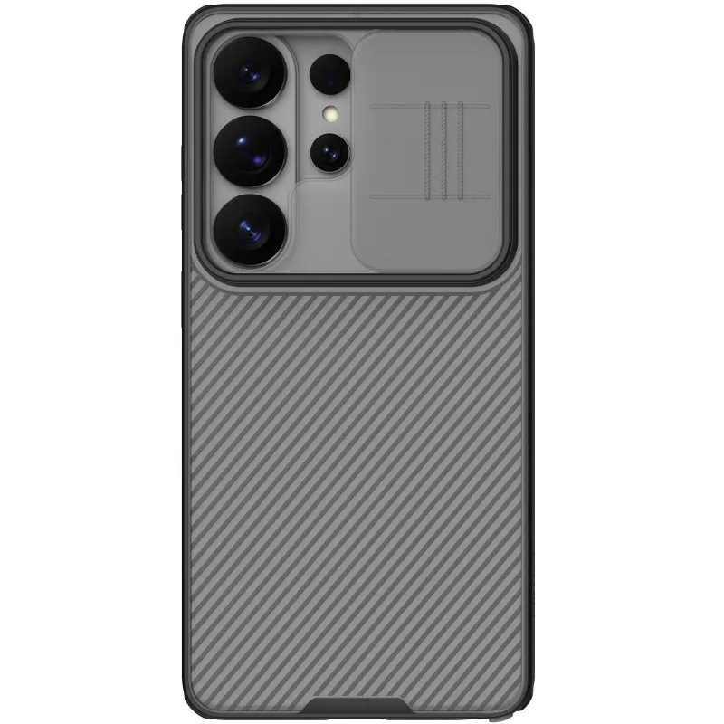 Карбована накладка Nillkin Pro зі шторкою для камери на Samsung Galaxy S26 Ultra – Transparent black. Фото 2 з 6