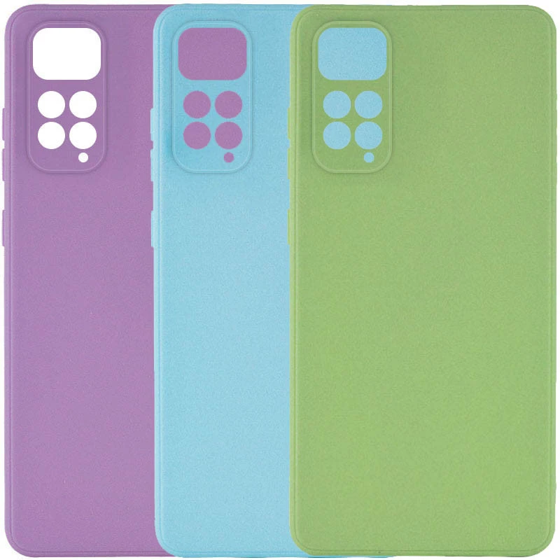Кольоровий силіконовий чохол із захистом камери на Xiaomi Redmi Note 11 Pro 4G/5G фото 1 з 1