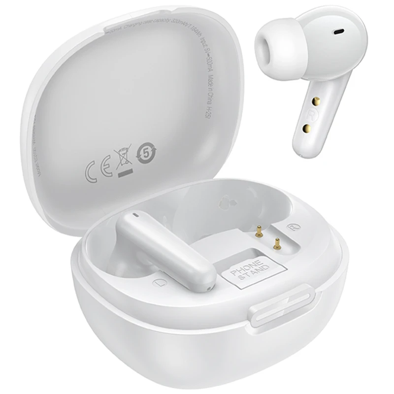Беспроводные TWS наушники Hoco EQ100 Intelligent AI translation (App) – White. Фото 5 из 5