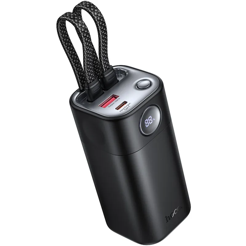 Портативное ЗУ Power Bank Hoco Q59 Chispeante PD65W with cables 20000 mAh – Black. Фото 3 из 7