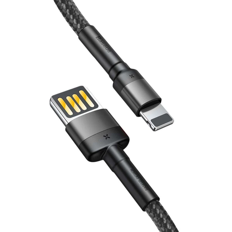 

Дата кабель Baseus Cafule Lightning Cable Special Edition 2.4A (1m) (Серый), Сірий