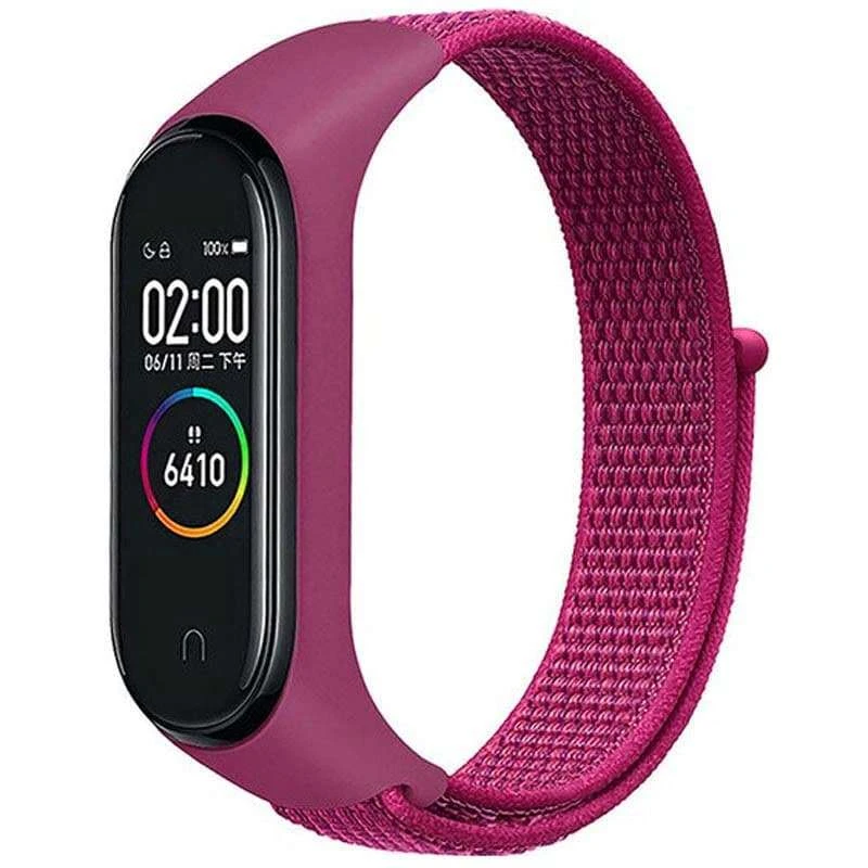 

Ремешок Nylon для Xiaomi Mi Band 5 (Малиновый)