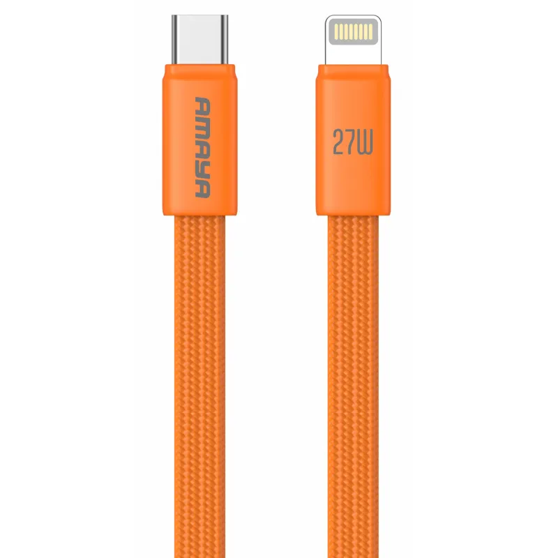 Дата кабель Amaya 317CL Type-C to Lightning 27W (1.2m) – Orange. Фото 2 з 7