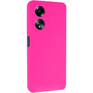 Чехол Silicone Case Lakshmi Premium з закритою камерою на Oppo A58 4G — Розовый / Barbie pink
