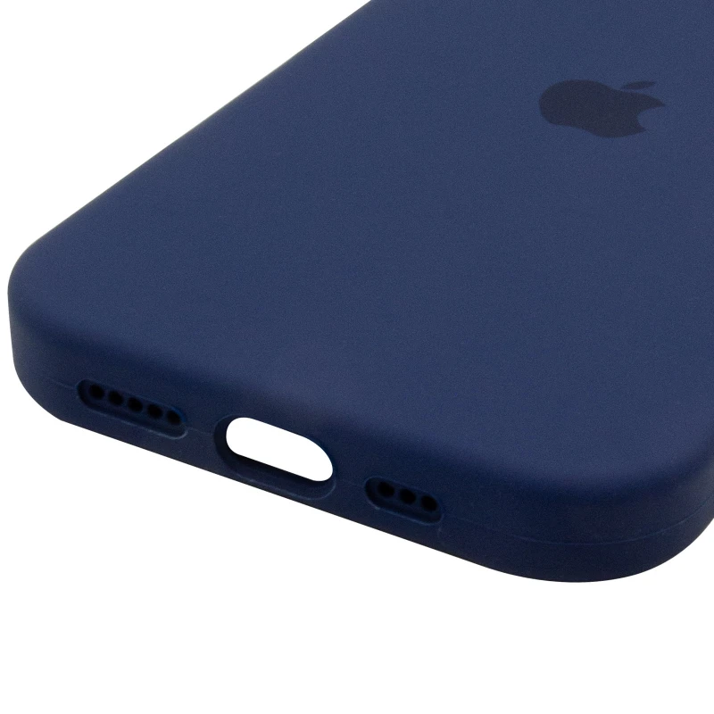 Чехол Silicone Case с закрытым низом для Apple iPhone 17 (6.3") – Синий / Deep navy. Фото 6 из 6