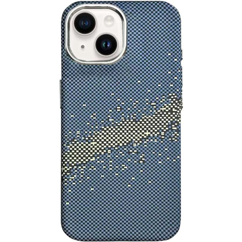 Пластиковая накладка Kevlar из Magnetic Safe для Apple iPhone 15 (6.1") – Blue. Фото 1 из 3