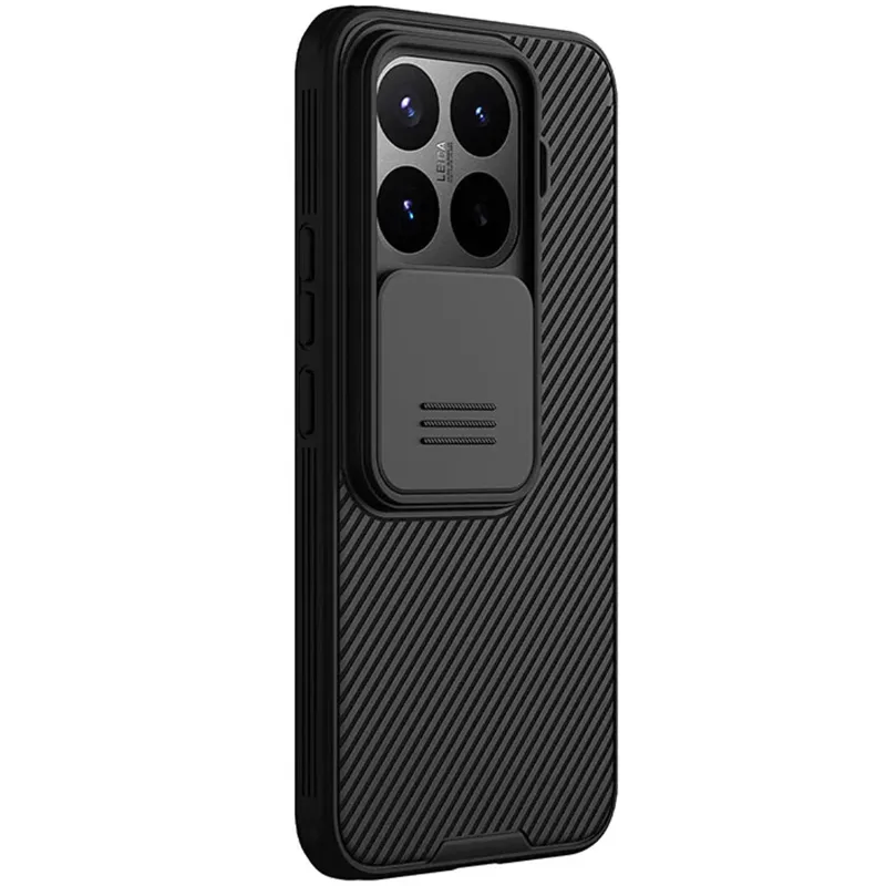 Карбоновая накладка Nillkin Pro со шторкой для камеры для Xiaomi 17T – Black. Фото 1 из 5