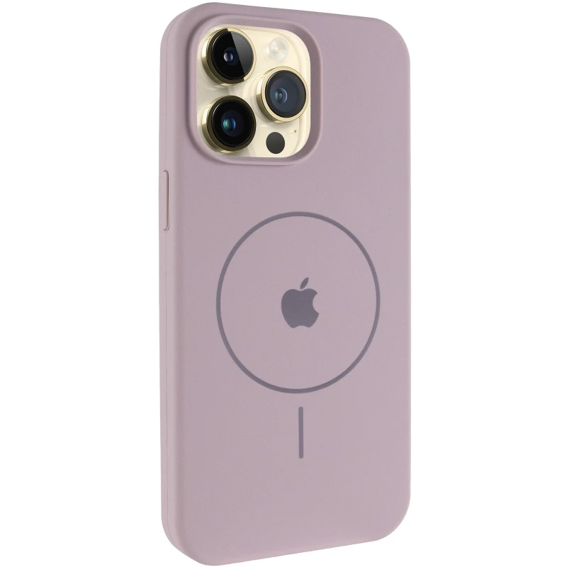 Чохол Silicone Case Full Protective (AA) V2 with MagSafe для Apple iPhone 17e (6.1") – Сірий / Lavender. Фото 2 з 6