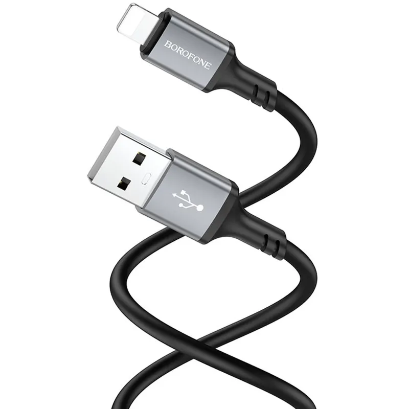 Дата кабель Borofone BX83 Famous USB to Lightning 2.4A (1m) – Black. Фото 3 з 4