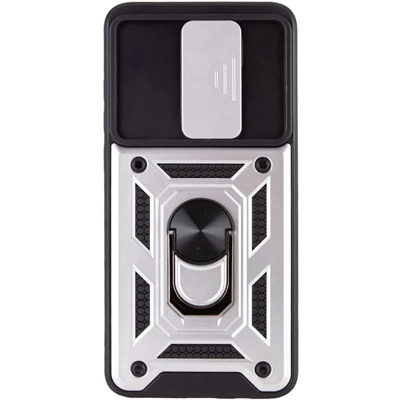 Протиударний чохол Serge Ring з захистом камери на Xiaomi Redmi Note 8 Pro – Срібний. Фото 2 з 5