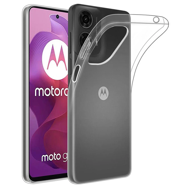 Ультратонкий силіконовий чохол 1мм на Motorola Moto G23 – Безбарвний (прозорий). Фото 2 з 3