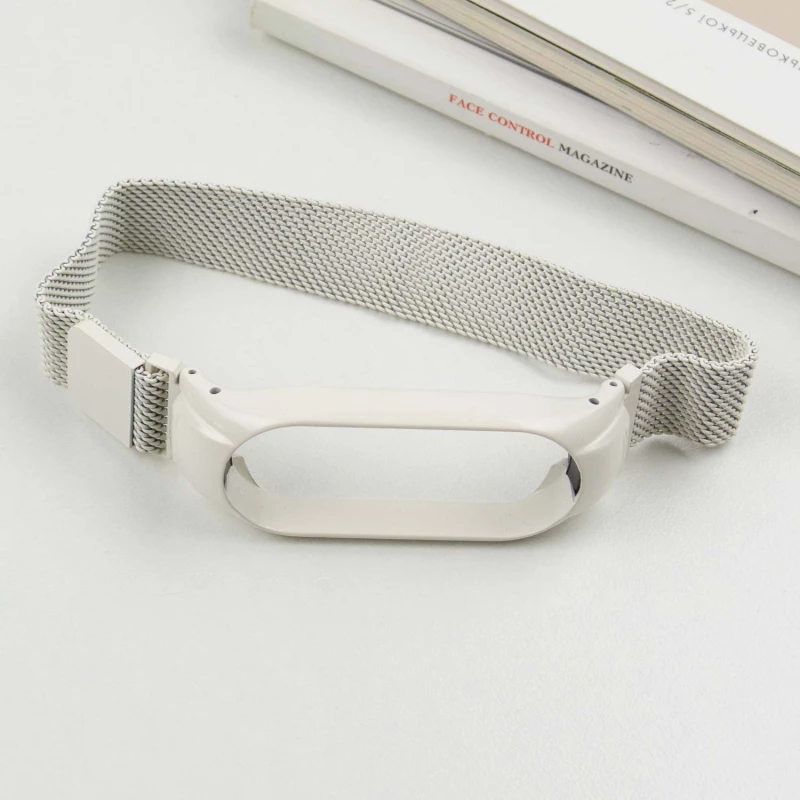 Ремінець Milanese Loop Design для Xiaomi Mi Band 7 – White. Фото 4 з 7