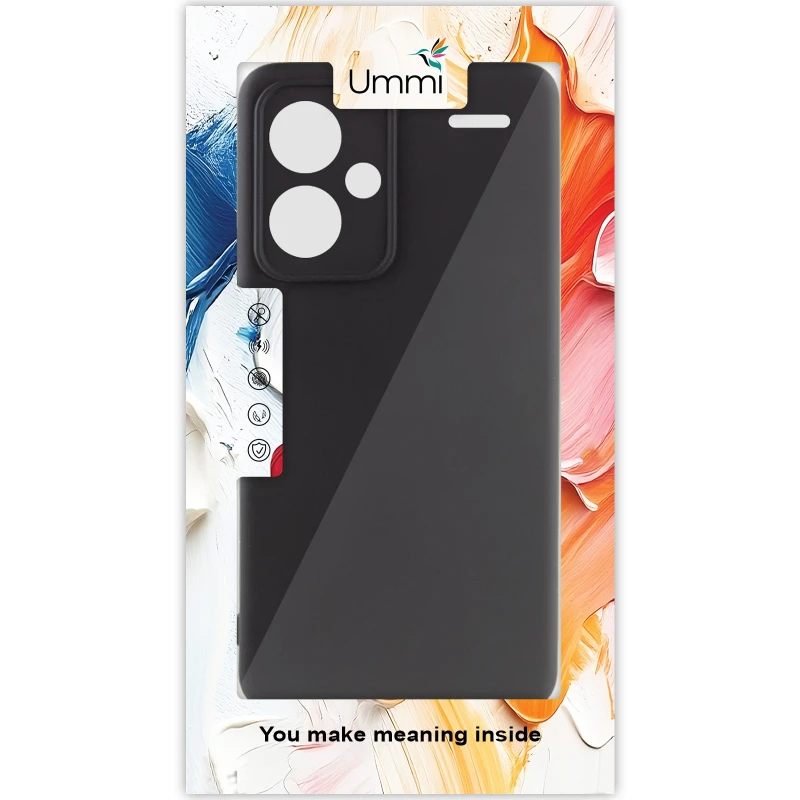Чохол Silicone Cover Ummi Lakshmi Full Camera (AA) для Xiaomi Redmi Note 13 Pro+ – Чорний / Black. Фото 3 з 3