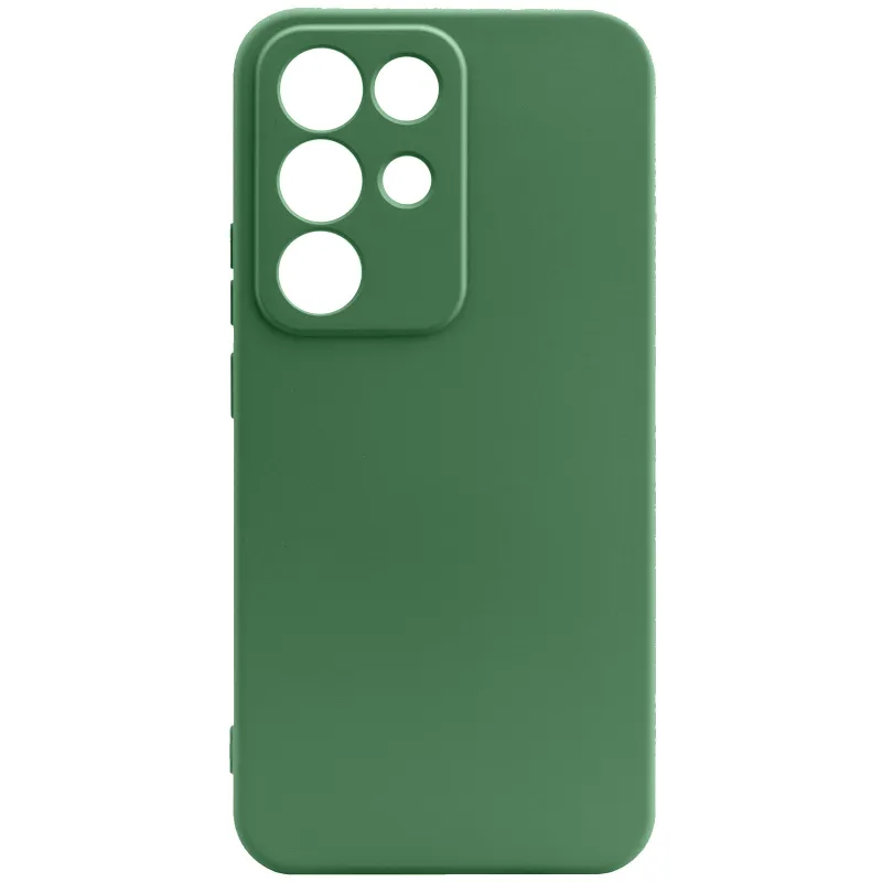 Цветной силиконовый чехол GETMAN с закрытой камерой на Realme C85 Pro – Зеленый / Dark green. Фото 1 из 1