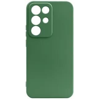 Цветной силиконовый чехол GETMAN с закрытой камерой на Realme C85 Pro — Зеленый / Dark green