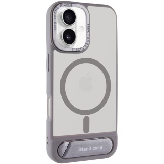 TPU+PC чохол Stand case для Apple iPhone 16 — Grey