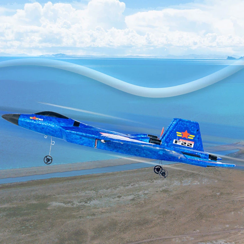 Літак на радіокеруванні SCHE HW32 F22 Fighter – Blue. Фото 5 з 7