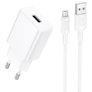 МЗП Borofone BA110A Lemi 7.5W (1USB-A) + кабель USB to MicroUSB фото 1 з 1