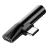 Перехідник Baseus L41 Type-C to Type-C + 3.5mm (CATL41) – Чорний. Фото 4 з 5