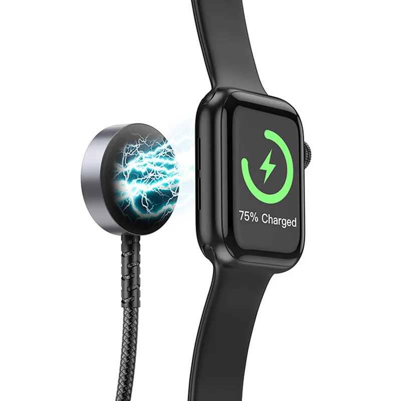 Дата кабель Hoco CW54 2in1 Type-C to iWatch/Lightning 2.5W (1.2m) – Black. Фото 4 из 5