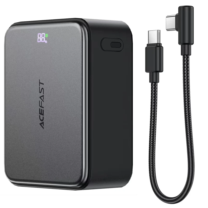 Портативний ЗП Power Bank Acefast M28 22.5W with cable 10000 mAh – Black. Фото 4 з 7