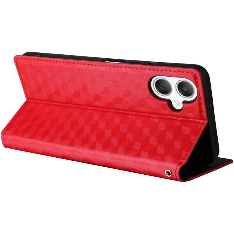 Шкіряний чохол-книжка Rhombus Book для Samsung Galaxy A07 – Red. Фото 4 з 5