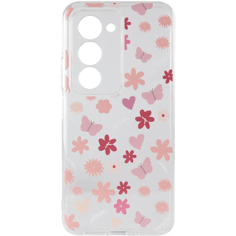Чехол TPU Clear Joy для Xiaomi Redmi 15 4G (Global) / 5G – Butterfly Garden. Фото 3 из 6