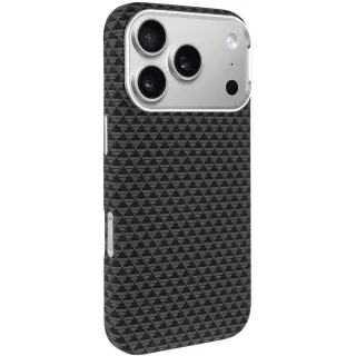 Чехол TPU+PC KVZV Triangular Pattern with Magnetic Fit для Apple iPhone 17 Pro (6.3") — Black