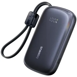 Портативний ЗП Power Bank Baseus EnerFill FC21 Qpow 3 Ultra 22.5W with cable 20000 mAh (PPFLS) — Cosmic Black