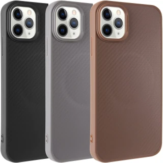 TPU чехол Carbon Protective with Magsafe для Apple iPhone 12 Pro (6.1")
