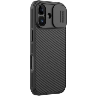 Карбована накладка Nillkin Pro зі шторкою для камери на Apple iPhone 17 (6.3") — Black