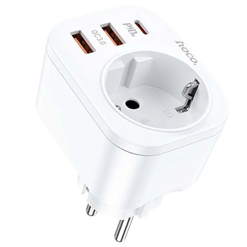 

СЗУ Hoco NS3 Multifunctional PD20W (2USB/1Type-C/1xSocket) (White)