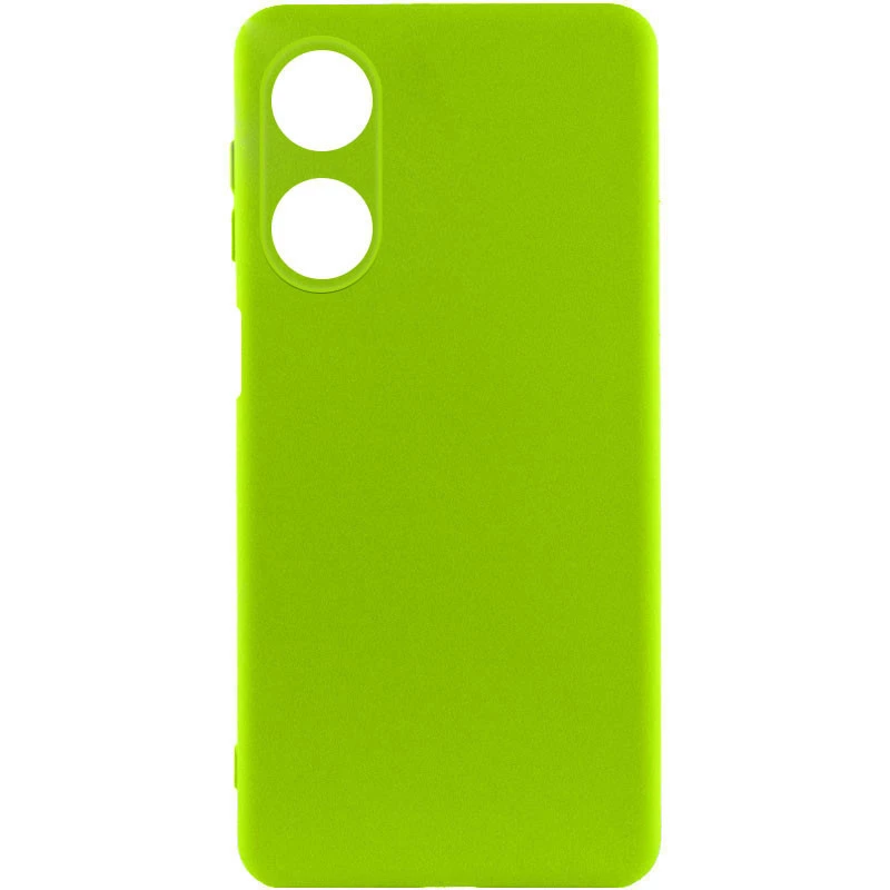 

Чехол Silicone Case Lakshmi с закрытой камерой для Oppo A38 (Салатовый / Neon Green), Салатовий / neon green