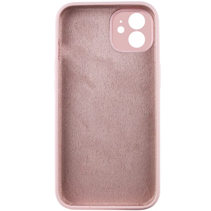 Чохол Silk Full Camera Protective (AA) NO LOGO для Apple iPhone 12 (6.1") – Рожевий / Chalk Pink. Фото 2 з 3