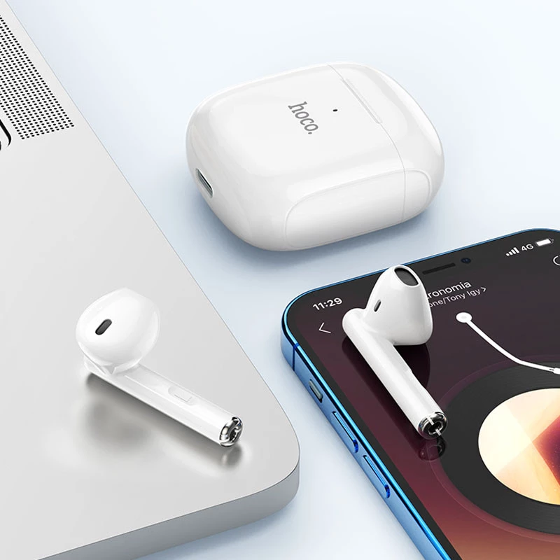 Бездротові TWS навушники Hoco EW19 Plus – White. Фото 4 з 5