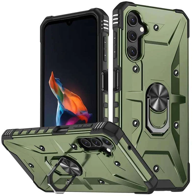 

Ударостойкий чехол Pathfinder с кольцом для Samsung Galaxy A14 4G/5G (Зеленый / Army Green), Зелений / army green