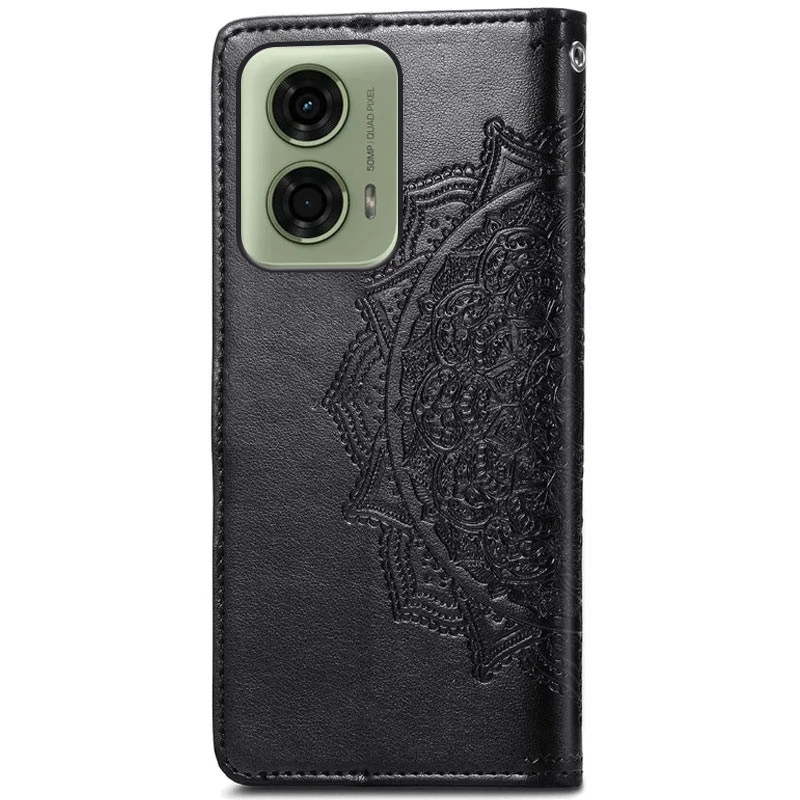 Кожаный чехол-книжка Art Case с визитницей для Motorola Moto G04 – Черный. Фото 5 из 5